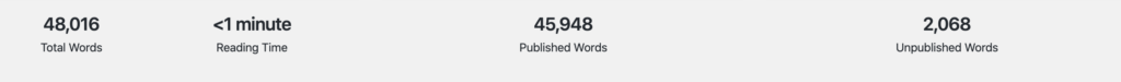 total words content from my website